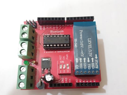 motor driver shield plus bluetooth code uploader